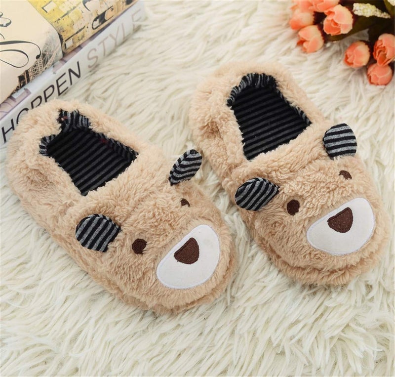 LZSYC Toddler Boys Bear Warm Slippers Indoor US 11-12 - Image 3